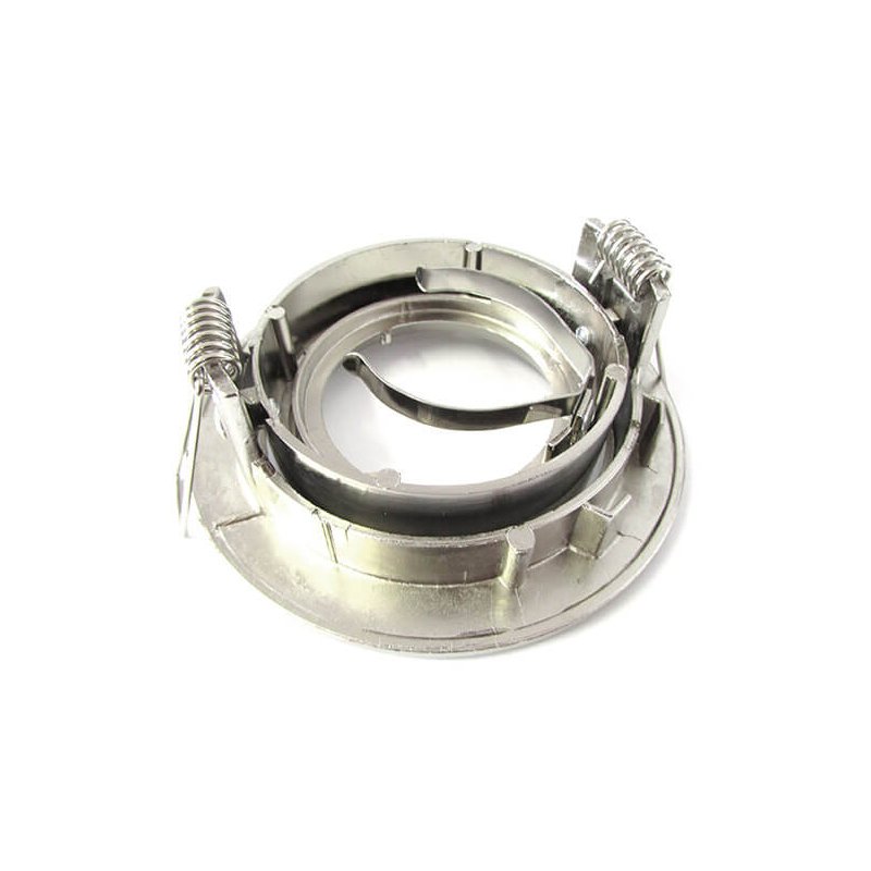 Porta Faretto Led GU10 MR16 Orientabile Rotondo Con Ghiera Foro 80mm Ø94 - CL0002