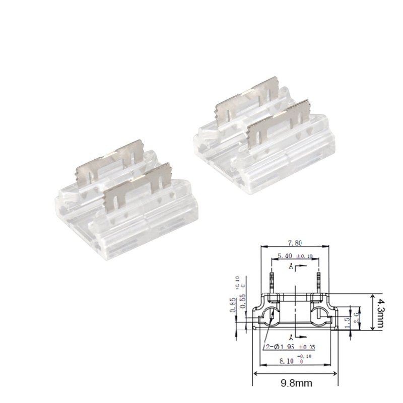 Interruttore Dimmer Touch per Strip LED 12/24V 3A senza Saldatura, Flessibile con Memoria e Led Blu, Larghezze Disponibili 8mm, 10mm, 12mm - CL2290F08