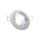 Porta Faretto Led GU10 MR16 Orientabile Rotondo Con Molla Foro 75mm D84X36mm - CL0004
