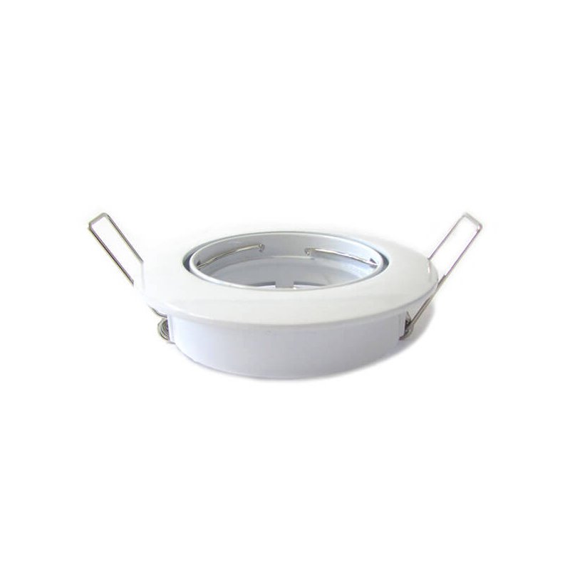 Porta Faretto Led GU10 MR16 Orientabile Rotondo Con Molla Foro 75mm D84X36mm - CL0004
