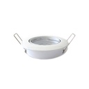 Porta Faretto Led GU10 MR16 Orientabile Rotondo Con Molla Foro 75mm D84X36mm - CL0004