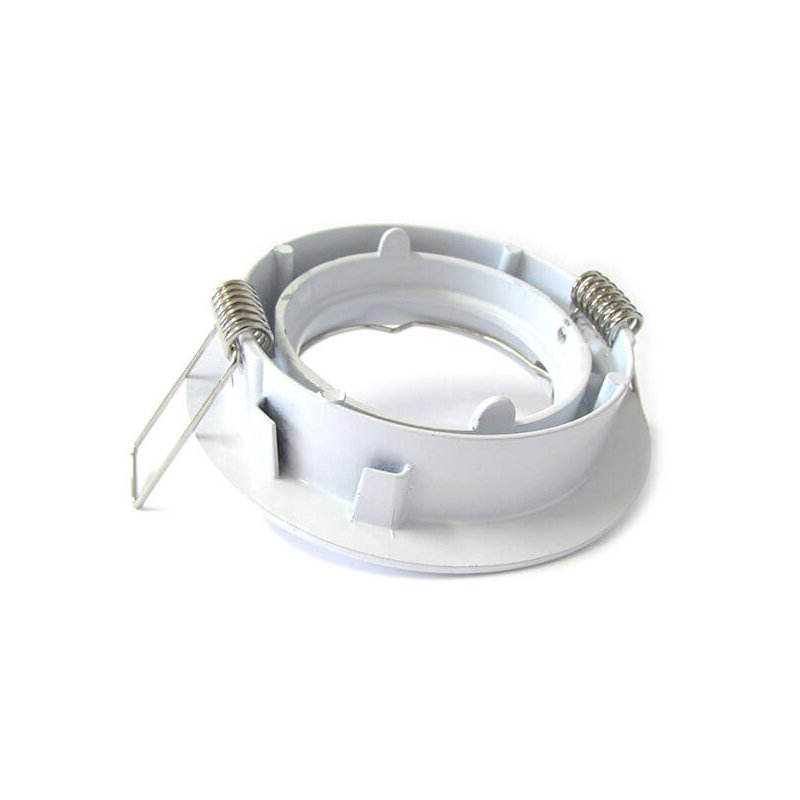 Porta Faretto Led GU10 MR16 Orientabile Rotondo Con Molla Foro 75mm D84X36mm - CL0004