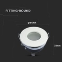 Portafaretto LED da Incasso IP54 Rotondo GU10 MR16, Foro 75 mm, Ø84 Lega Zinco - CL0024