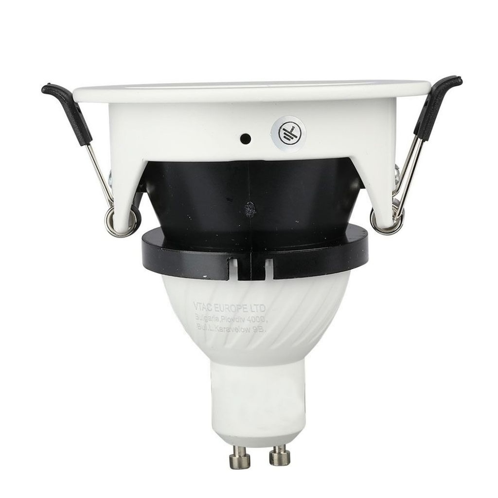Portafaretto LED da Incasso GU10 Mezza Luna Orientabile, Ø83 Foro 75 mm Alluminio - CL0031