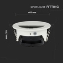 Portafaretto LED da Incasso GU10 Mezza Luna Orientabile, Ø83 Foro 75 mm Alluminio - CL0031