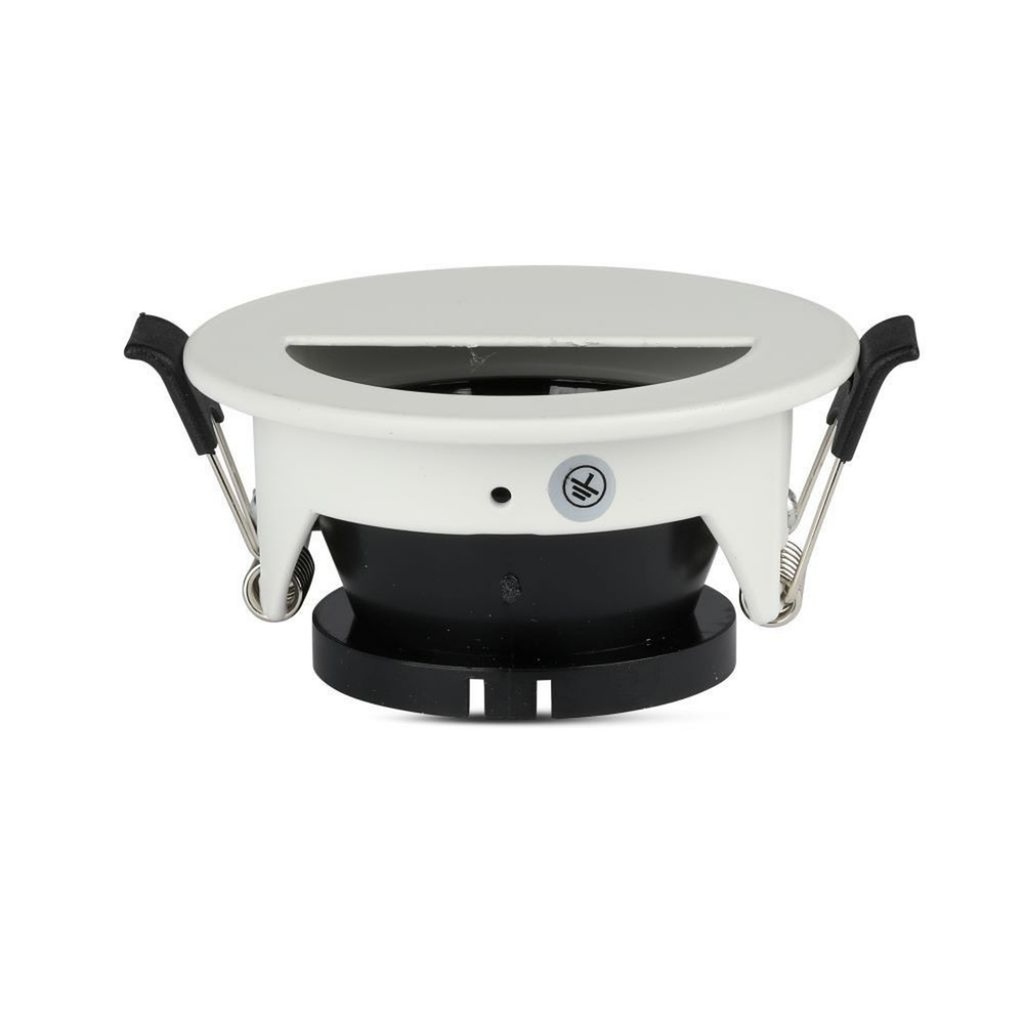Portafaretto LED da Incasso GU10 Mezza Luna Orientabile, Ø83 Foro 75 mm Alluminio - CL0031