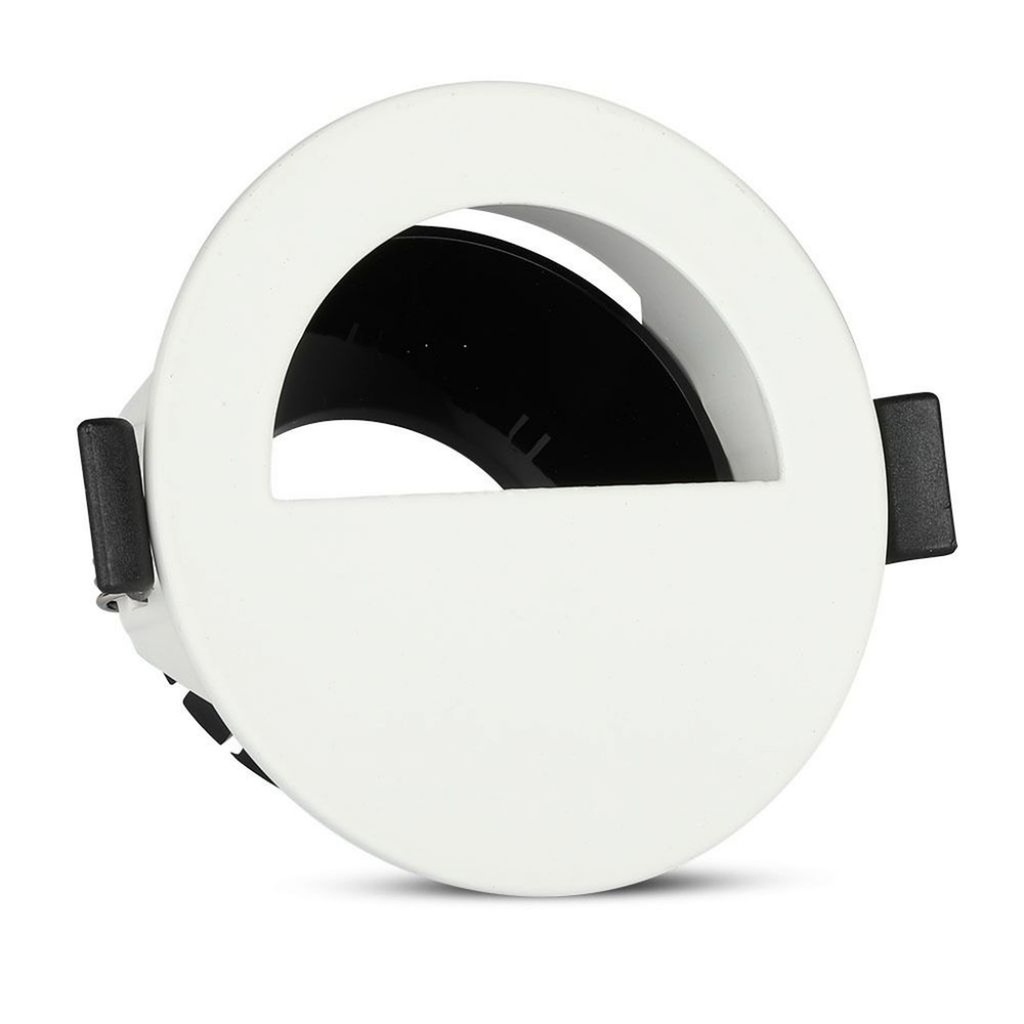 Portafaretto LED da Incasso GU10 Mezza Luna Orientabile, Ø83 Foro 75 mm Alluminio - CL0031