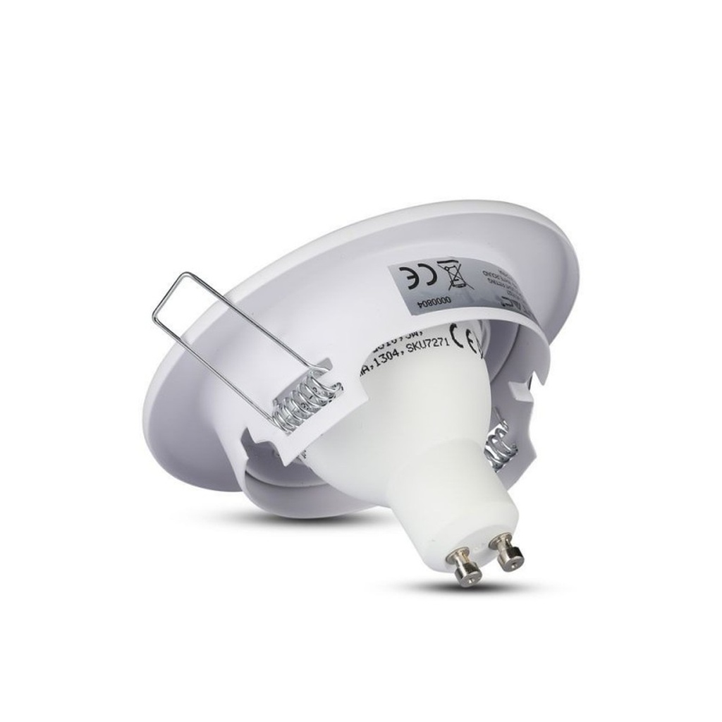 Portafaretto LED da Incasso Orientabile Rotondo GU10 MR16, Foro 74 mm, Ø99 Metallo - CL0000X
