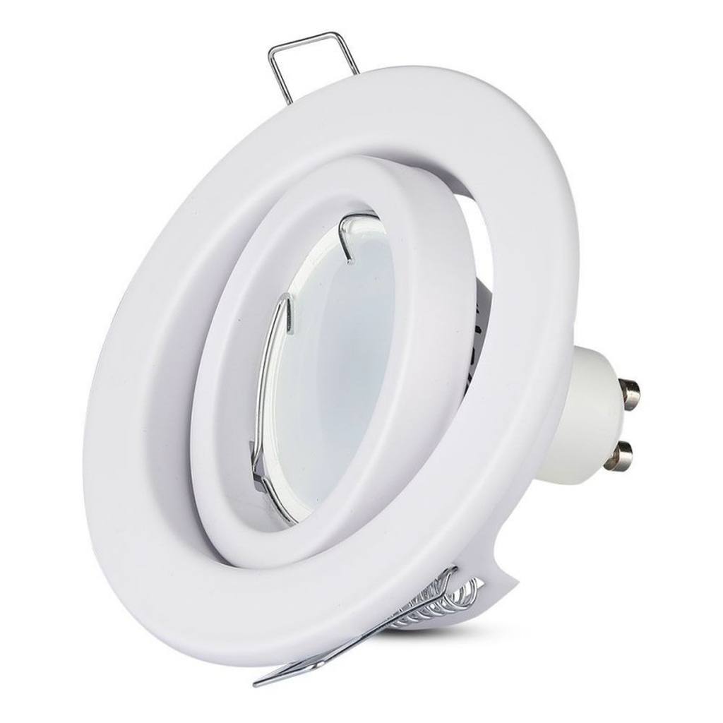 Portafaretto LED da Incasso Orientabile Rotondo GU10 MR16, Foro 74 mm, Ø99 Metallo - CL0000X