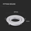 Portafaretto LED da Incasso Orientabile Rotondo GU10 MR16, Foro 74 mm, Ø99 Metallo - CL0000X