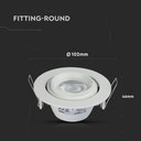 Portafaretto LED da Incasso Orientabile GU10 MR16, Foro 93 mm, Ø102 Alluminio - CL0061