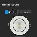 Portafaretto LED da Incasso Orientabile GU10 MR16, Foro 93 mm, Ø102 Alluminio - CL0061