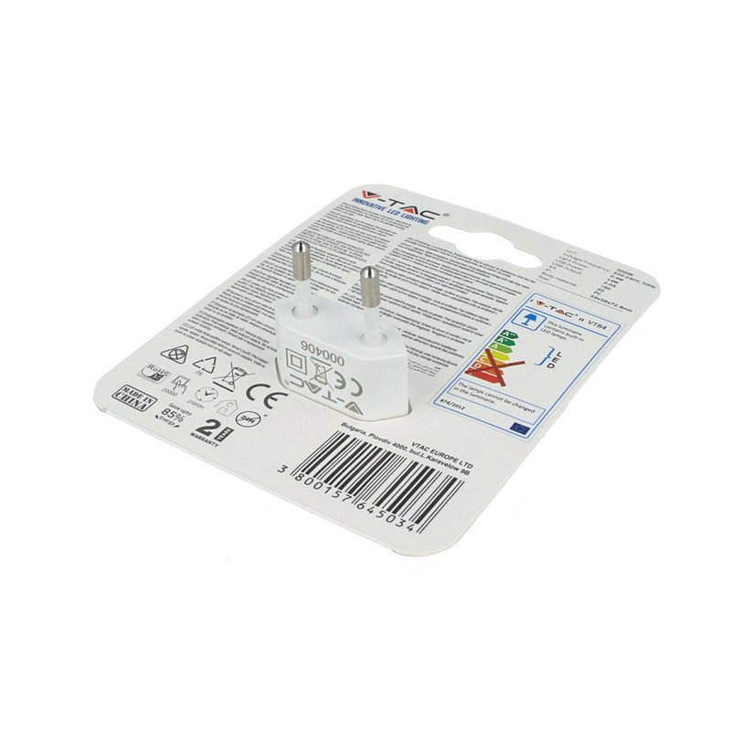 Segnapasso LED Quadrato Samsung 0,45W con Sensore Crepuscolare e USB, 60x60 mm