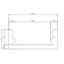 2 Metri Profilo Barra Alluminio Anodizzato Standard 17,4X7mm Colore Bianco Interno 12mm