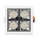 Faretto LED Quadrato da Incasso 16W Samsung UGR<19, 1280 lm, Fascio 38° - FP4444C