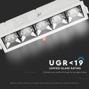 Faretto LED Rettangolare da Incasso 20W Samsung UGR<19, 1600 lm, Fascio 38° - FP4454F