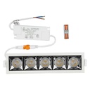 Faretto LED Rettangolare da Incasso 20W Samsung UGR<19, 1600 lm, Fascio 38° - FP4454F