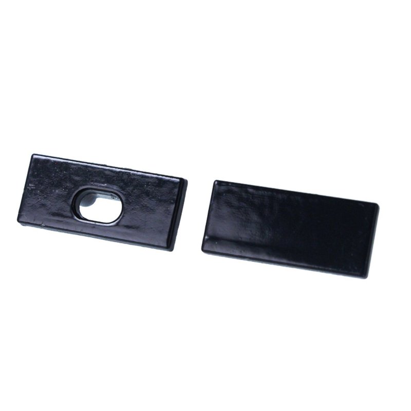 Kit Terminali Tapi di Chiusura In Metallo Con e Senza Foro Colore Nero Per Profilato Alluminio BAZ1707B