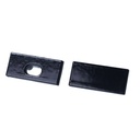 Kit Terminali Tapi di Chiusura In Metallo Con e Senza Foro Colore Nero Per Profilato Alluminio BAZ1707B