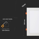 Mini Pannello LED Quadrato da Incasso 24W, 2000 lm, 300x300 mm - FP4124C