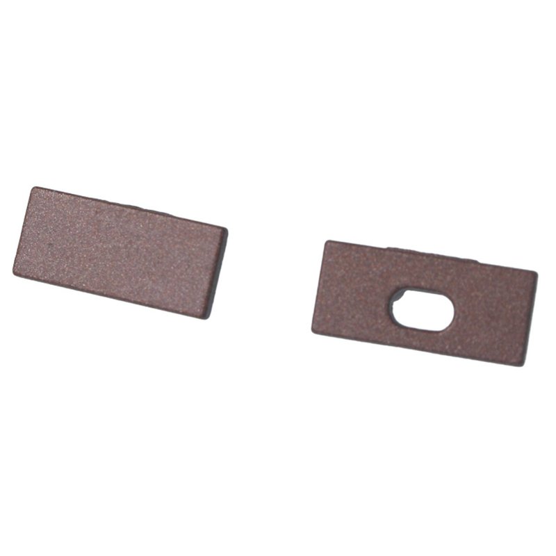 Kit Terminali Tapi di Chiusura In Metallo Con e Senza Foro Colore Corten Per Profilato Alluminio BAZ1707C