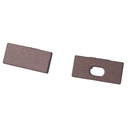 Kit Terminali Tapi di Chiusura In Metallo Con e Senza Foro Colore Corten Per Profilato Alluminio BAZ1707C