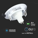 3 PZ Portafaretto LED da Incasso Rotondo con Faretto GU10 5W, Bianco - FP8881N