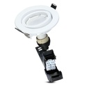 3 PZ Portafaretto LED da Incasso Rotondo con Faretto GU10 5W, Bianco - FP8881N