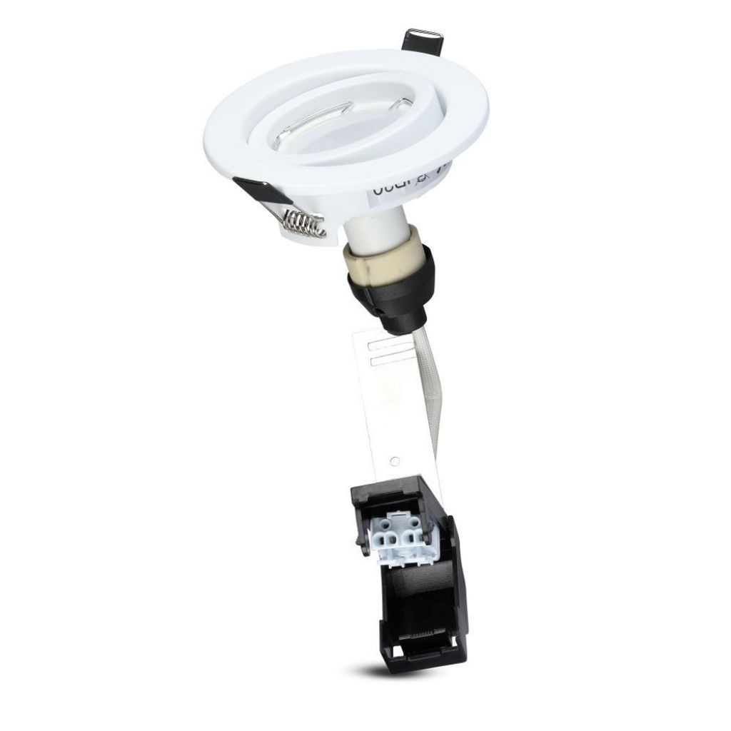 3 PZ Portafaretto LED da Incasso Rotondo con Faretto GU10 5W, Bianco - FP8881N