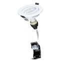 3 PZ Portafaretto LED da Incasso Rotondo con Faretto GU10 5W, Bianco - FP8881N