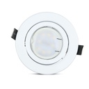 3 PZ Portafaretto LED da Incasso Rotondo con Faretto GU10 5W, Bianco - FP8881N