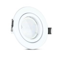 3 PZ Portafaretto LED da Incasso Rotondo con Faretto GU10 5W, Bianco - FP8881N