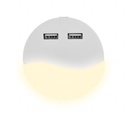 Segnapasso LED Rotondo Samsung 0,45W con Sensore Crepuscolare e USB 2A, 60 mm - FP0505C