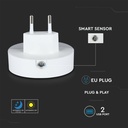 Segnapasso LED Rotondo Samsung 0,45W con Sensore Crepuscolare e USB 2A, 60 mm - FP0505C