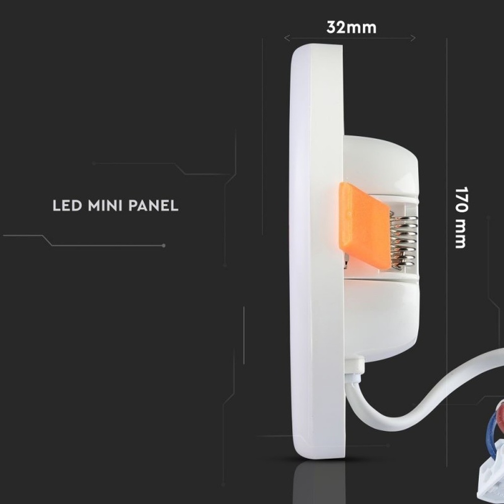Mini pannello LED Quadrato da Incasso 18W Samsung, 1350 lm, 170x170 mm - FP418AC