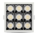 Faretto LED Quadrato da Incasso 36W (9*4W) Samsung UGR<19, 2880 lm, Fascio 38° - FP4494C