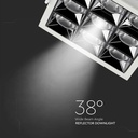 Faretto LED Quadrato da Incasso 36W (9*4W) Samsung UGR<19, 2880 lm, Fascio 38° - FP4494C