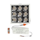 Faretto LED Quadrato da Incasso 36W (9*4W) Samsung UGR<19, 2880 lm, Fascio 38° - FP4494C