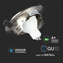 3 PZ Faretti LED Incasso Rotondo Orientabile 5W Carcassa Nichel Satinato con Lampada GU10 Sostituibile - FP8884C