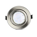 3 PZ Faretti LED Incasso Rotondo Orientabile 5W Carcassa Nichel Satinato con Lampada GU10 Sostituibile - FP8884C