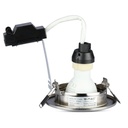 3 PZ Faretti LED Incasso Rotondo Orientabile 5W Carcassa Nichel Satinato con Lampada GU10 Sostituibile - FP8884C