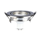 3 PZ Faretti LED Incasso Rotondo Orientabile 5W Carcassa Nichel Satinato con Lampada GU10 Sostituibile - FP8884C