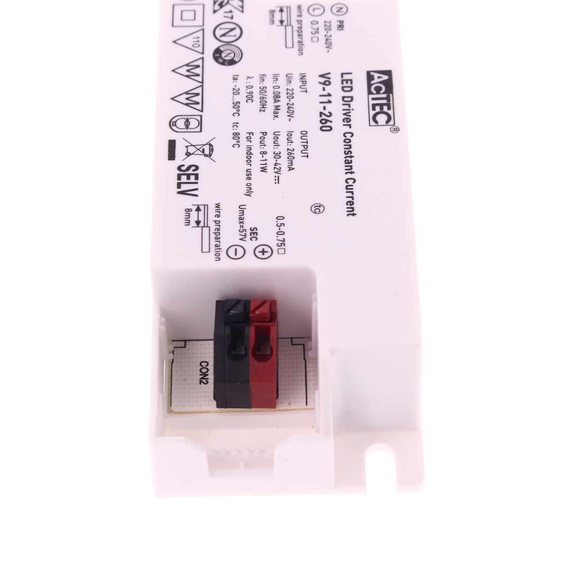 Driver LED Corrente Costante V9, Input 220-240V AC, correnti 260-1400mA