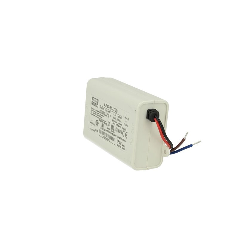 Led Driver CC MW MEAN WELL Serie APC Trasformatore Corrente Costante IP42 - MW-APC-35-700
