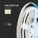 Striscia LED V-TAC SMD 2835 12V, 20W/m 240 LED/m, 5m IP20 passo 10mm - BL1812C