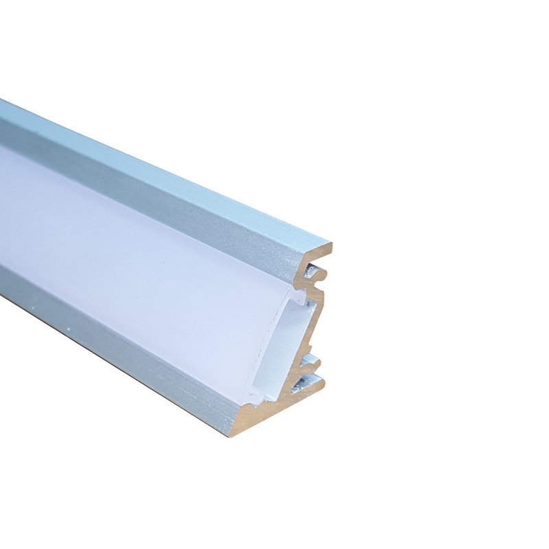 2 Metri Profilo Barra Alluminio Angolare 30/60 Gradi Colore Bianco 20X16mm Interno 12mm
