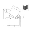 3 Metri Profilo Barra Alluminio Angolare 30/60 Gradi Colore Bianco 20X16mm Interno 12mm