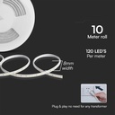 Striscia LED SMD 2835 220V 11W/m IP65, Bobina 10m con Spina Schuko - SL23727