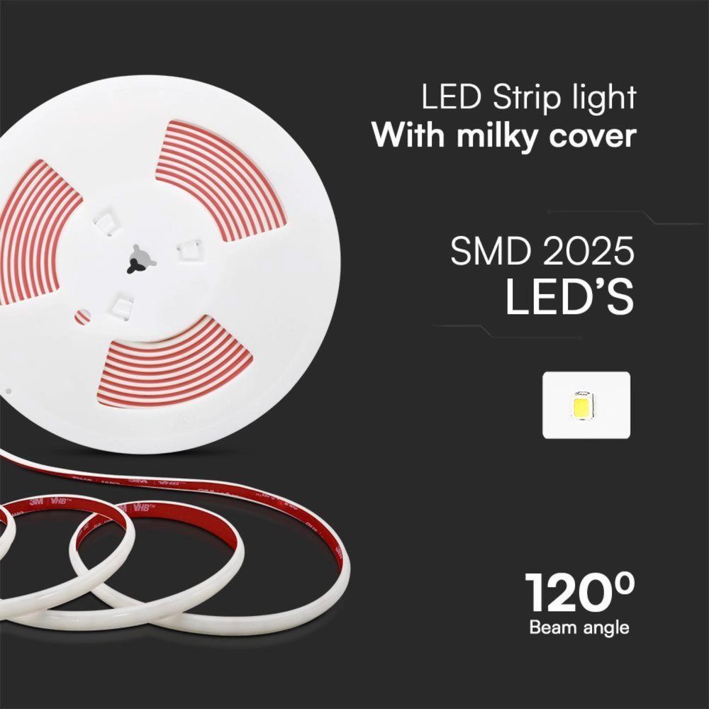 Striscia LED COB 220V 12.5W/m IP65, Bobina 10m con Spina Schuko - SL23718