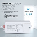 Sensore Apertura Porta Anta On Off Door Sensor Switch 220V Max 200W Per Lampada Led SKU-5085